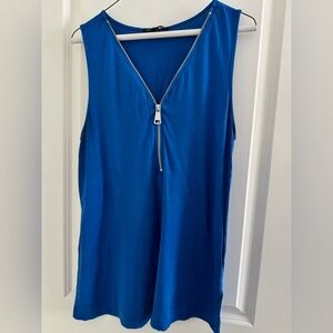 Cable & Gauge Royal Blue Zip-Front Tank Top